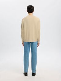 RELAXED FIT PULLOVER, Oatmeal, highres