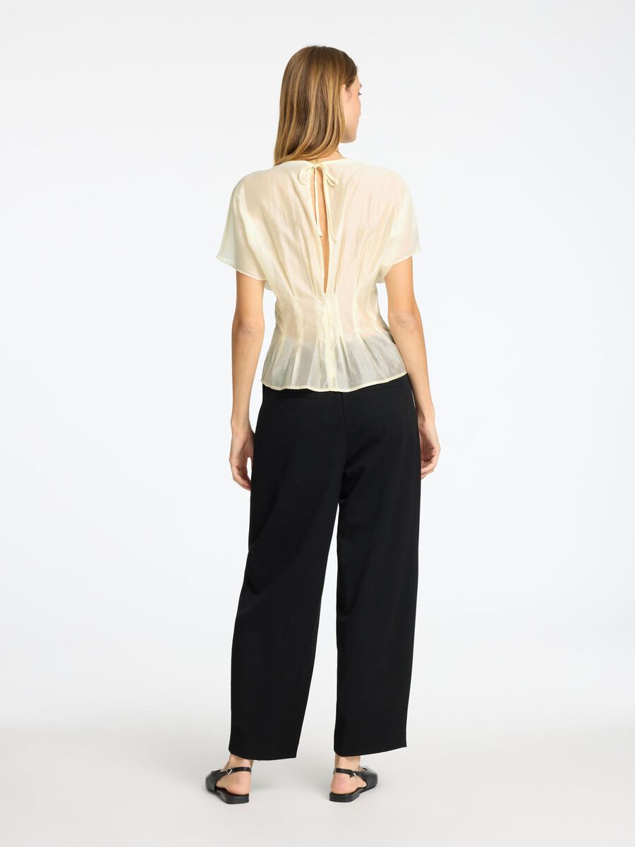 Selected STRUCTURED SHORT SLEEVED TOP, Angora, highres - 16097764_Angora_004.jpg