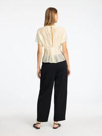 STRUCTURED SHORT SLEEVED TOP, Angora, highres