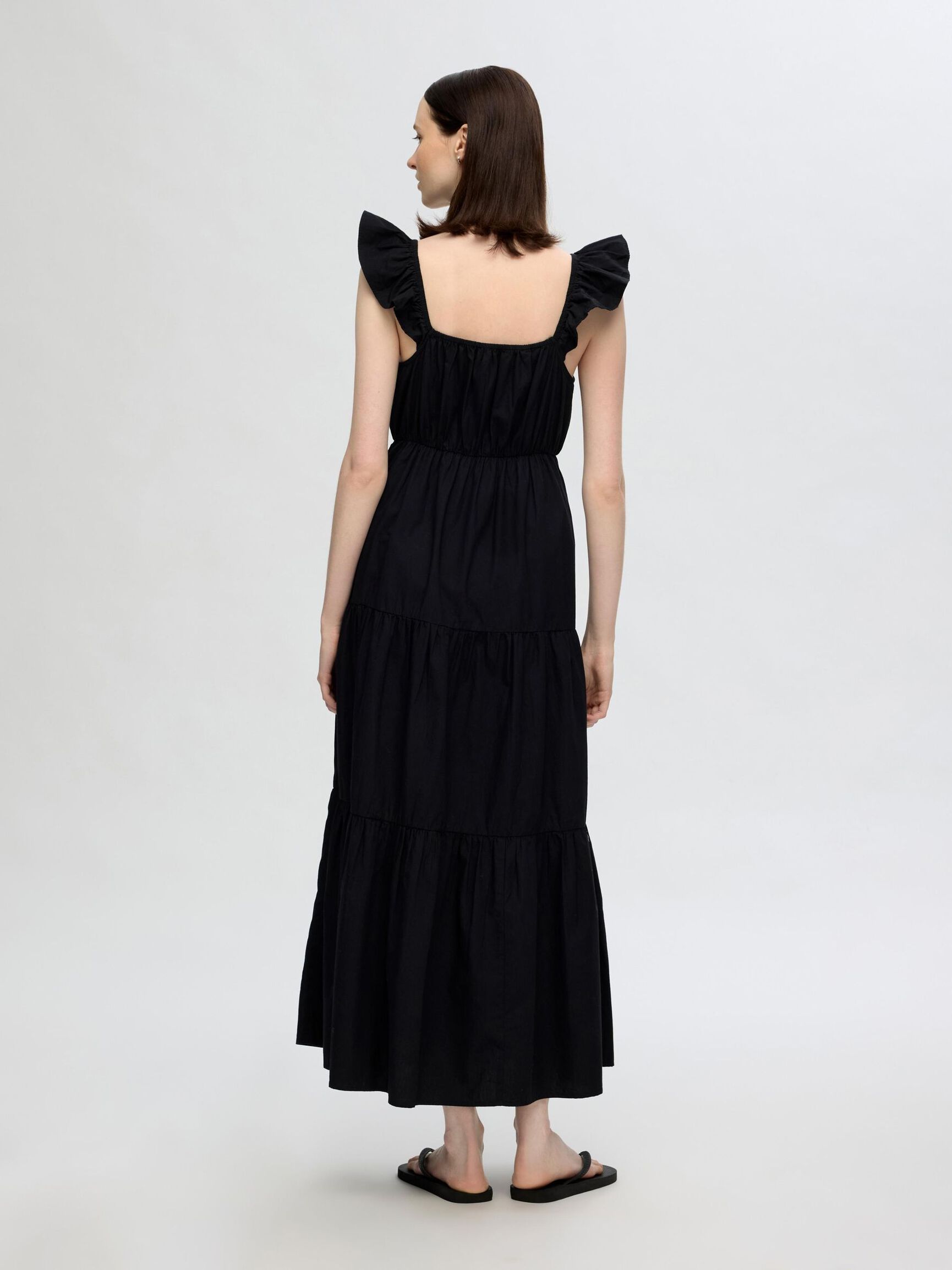SLEEVELESS MAXI DRESS, Black, highres