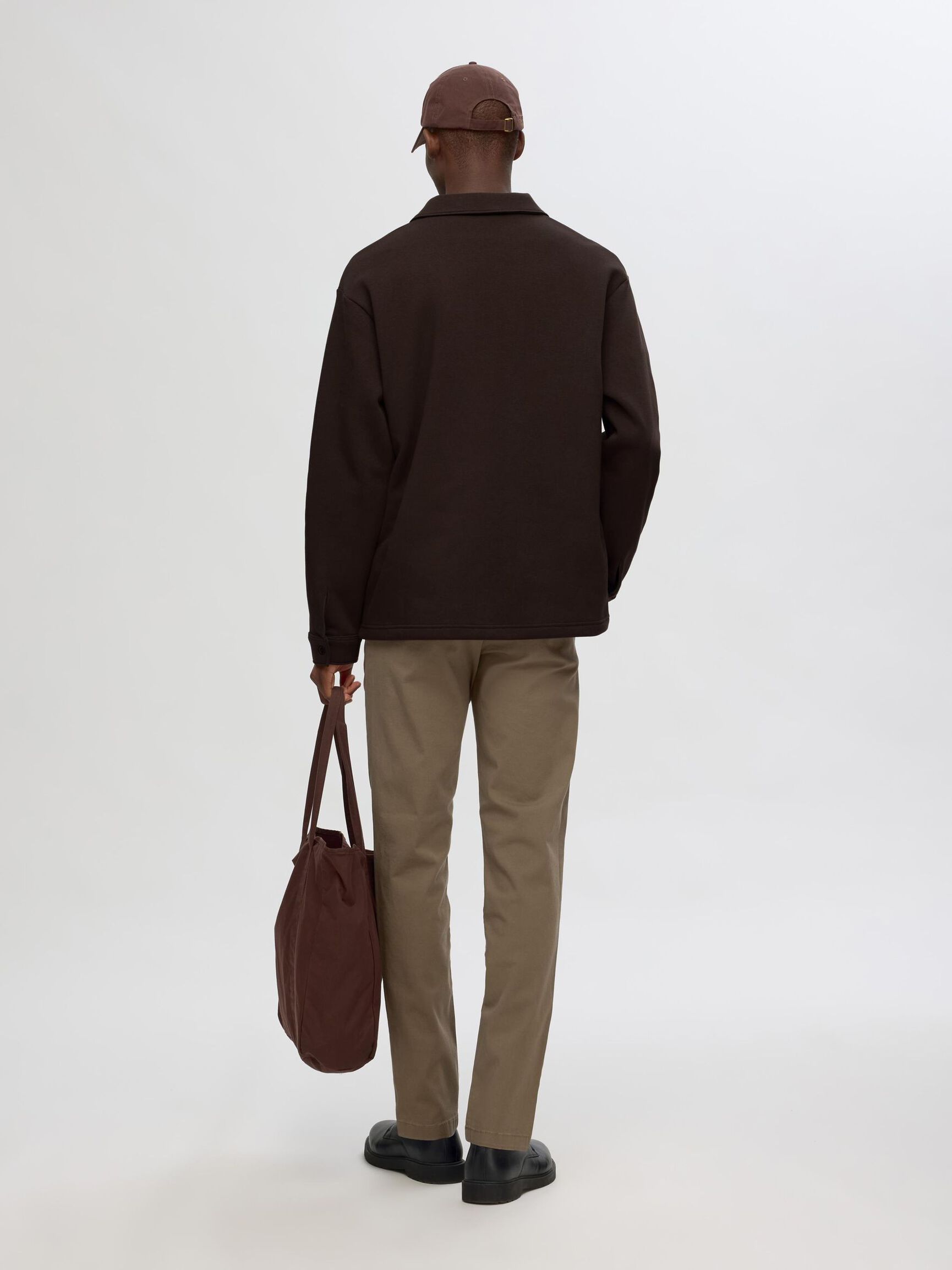 LOOSE FIT JACKET, Chocolate Torte, highres