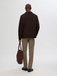 LOOSE FIT JACKET, Chocolate Torte, highres