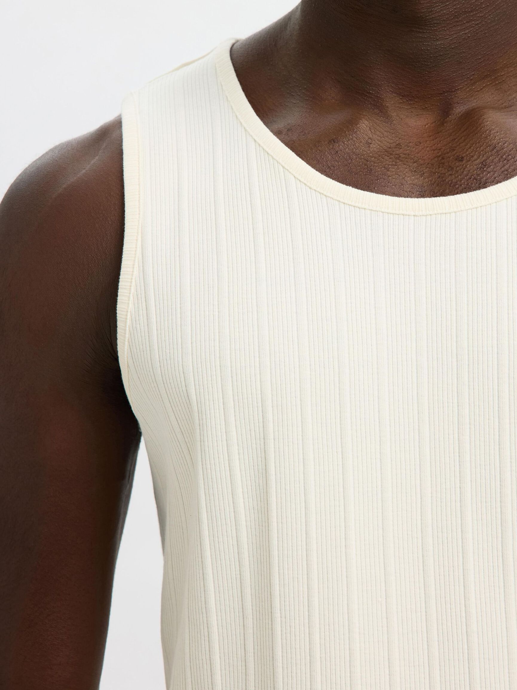 RIBBET BOMULD TANKTOP, Egret, highres