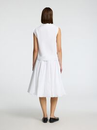 PLISSÉE TOP SANS MANCHES, Bright White, highres