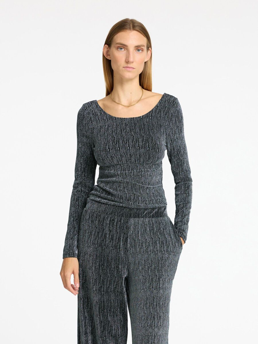 Selected GLITTERY LONG SLEEVED TOP, Black, highres - 16095765_Black_1144149_003.jpg