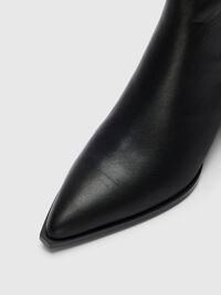LEDER STIEFELETTEN, Black, highres