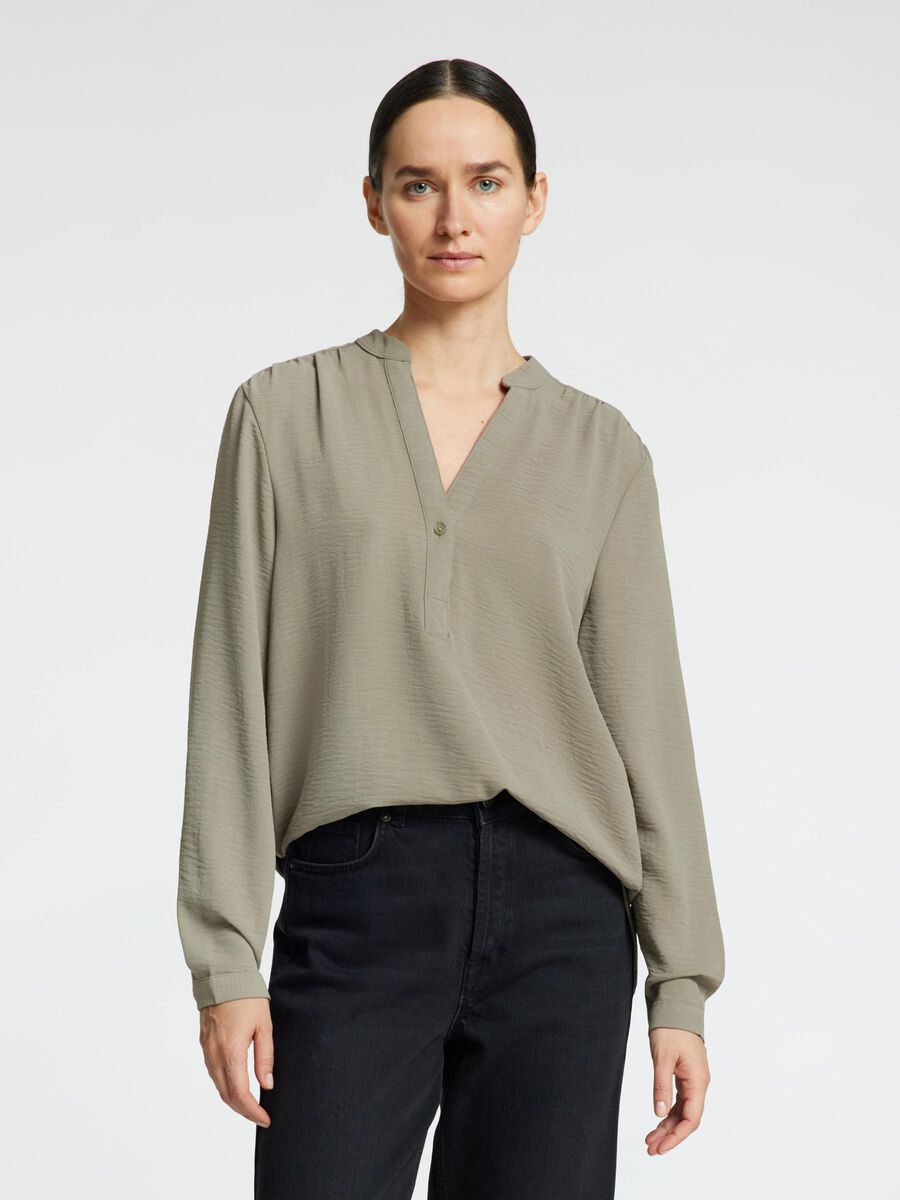 Selected LANGARM BLUSE, Vetiver, highres - 16079688_Vetiver_003.jpg