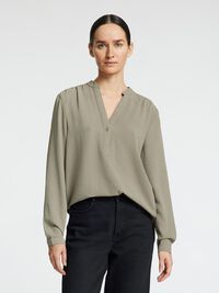 LONG-SLEEVED BLOUSE, Vetiver, highres