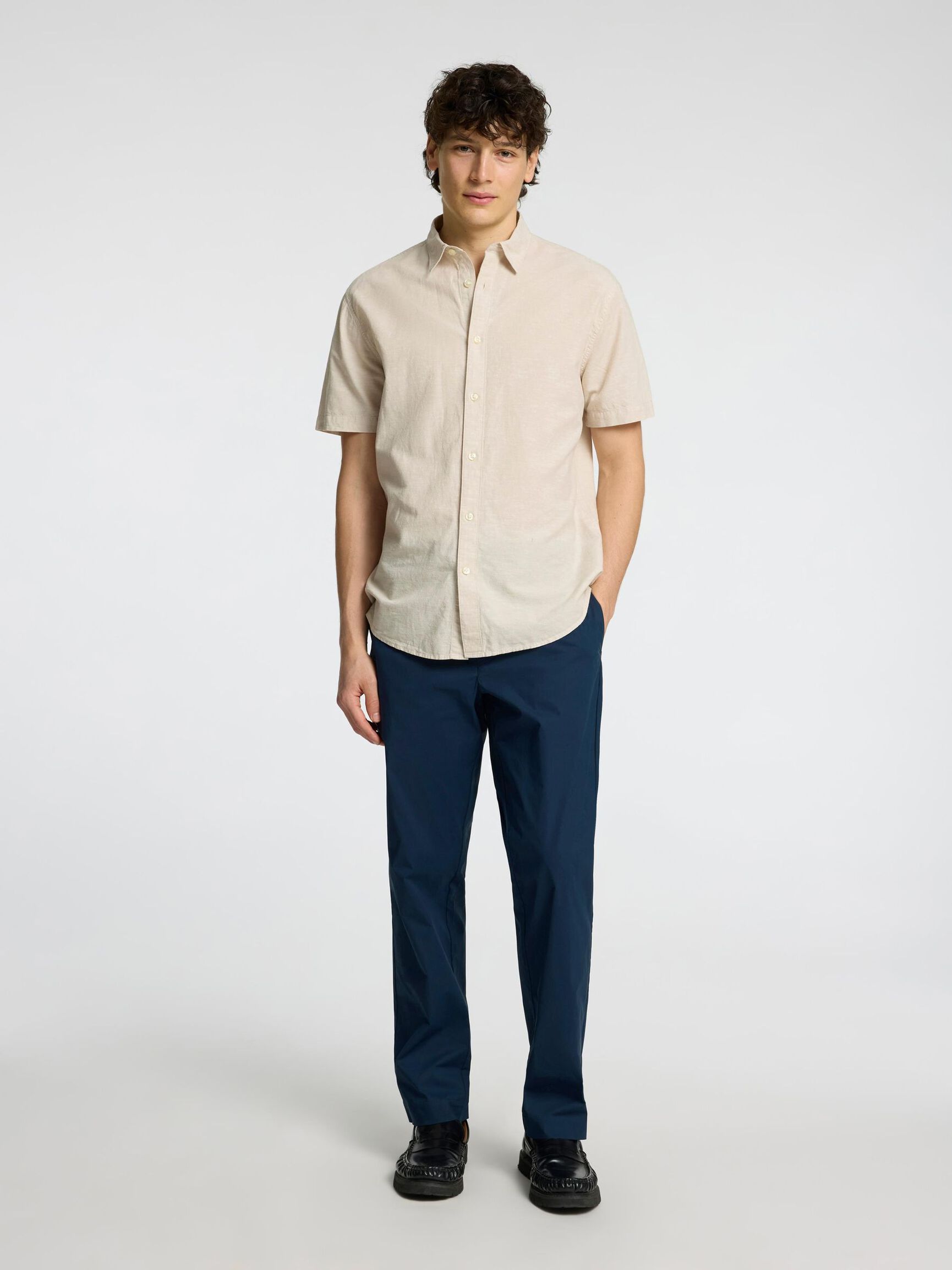 190 REGULAR FIT TAPERED TROUSERS, Dark Sapphire, highres