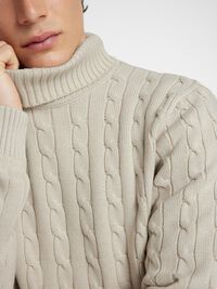 ZOPFSTRICK PULLOVER, Oatmeal, highres