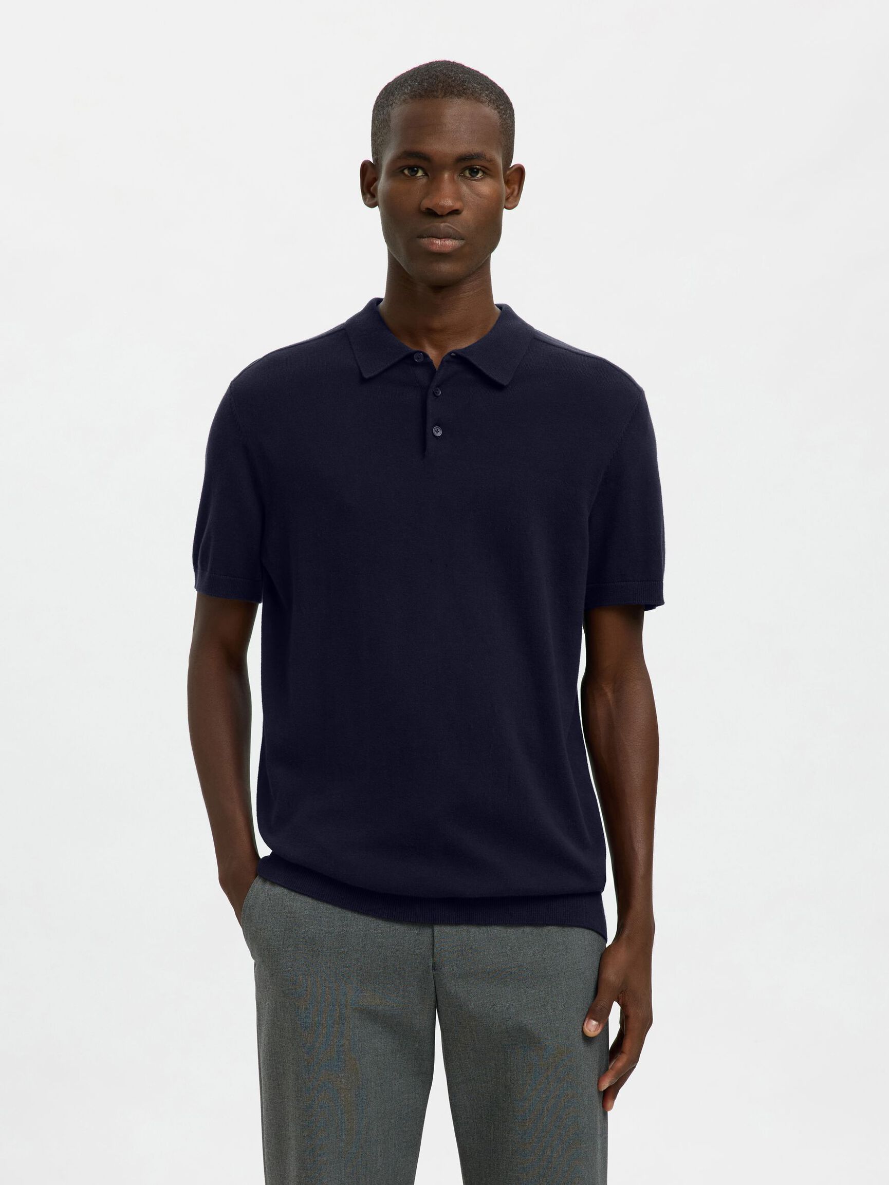 EN MAILLE POLO, Navy Blazer, highres