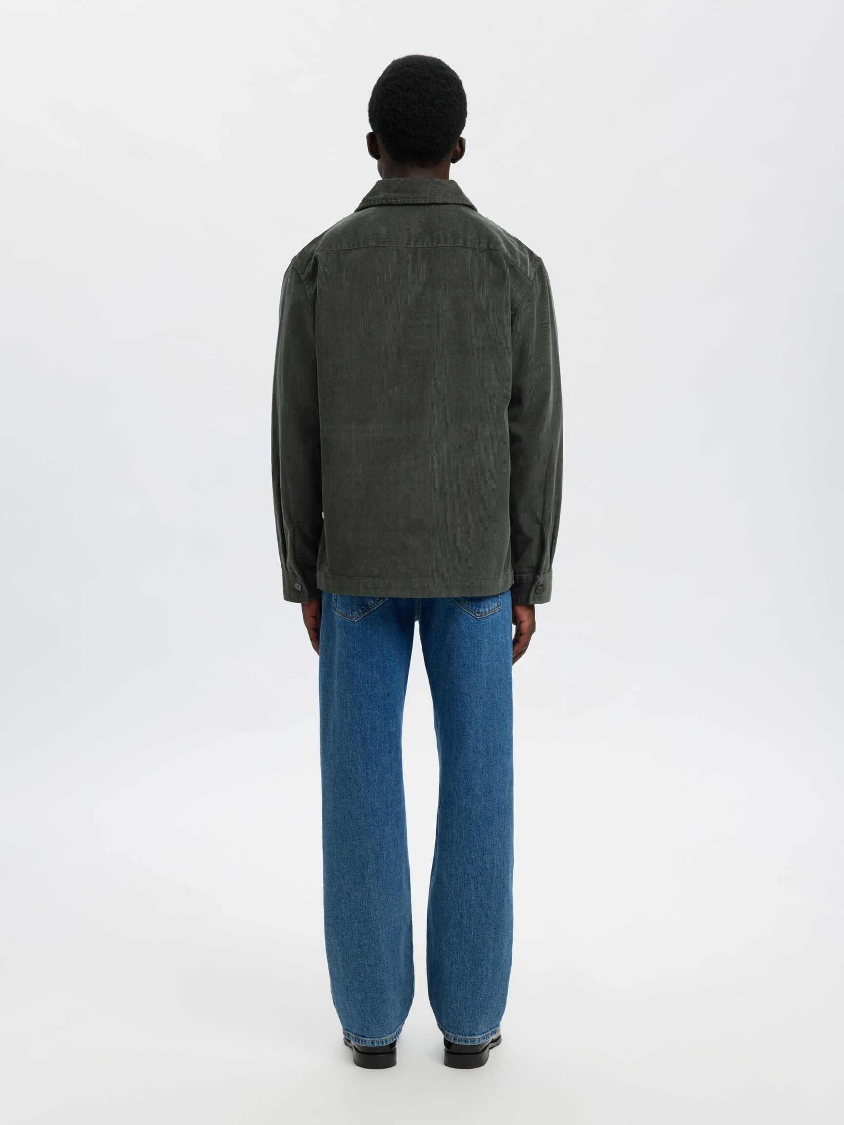 CORDUROY OVERSHIRT, Deep Forest, highres