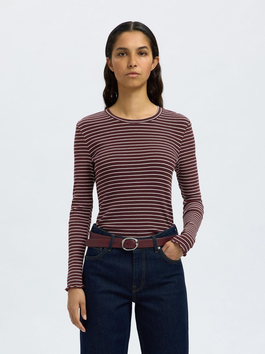 Selected STRIPED LONG-SLEEVED T-SHIRT, Fig, highres - 16078946_Fig_1200688_003.jpg