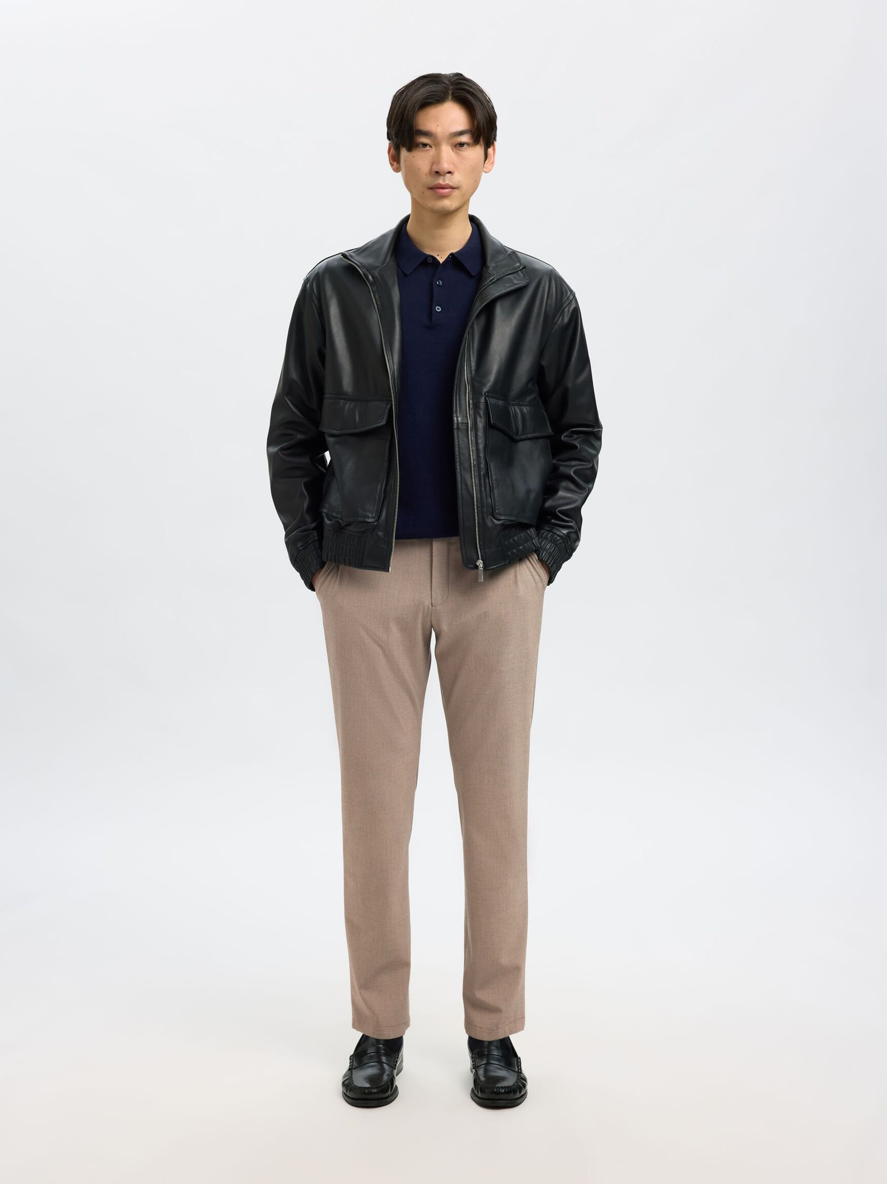175 SLIM-FIT TROUSERS, Sand, highres