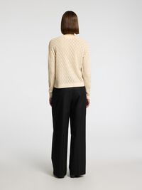 STRUCTURÉ CARDIGAN, Birch, highres
