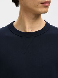 100% COTTON SWEATSHIRT, Dark Sapphire, highres
