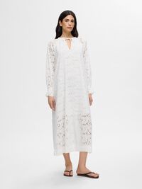 BRODERIE ANGLAISE MAXI JURK, Snow White, highres