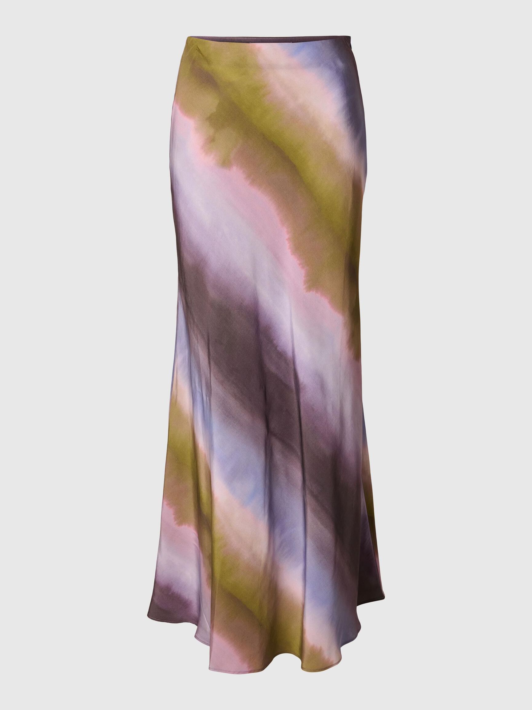 BEDRUKT MAXI ROK, Cornflower Blue, highres