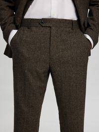 GERUIT WOLMIX PANTALON, Brownie, highres