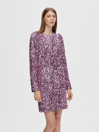 PAILLETTEN MINIKLEID, Pink Lavender, highres