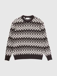 100% WOLL PULLOVER MIT RUNDHALSAUSSCHNITT, Chocolate Torte, highres