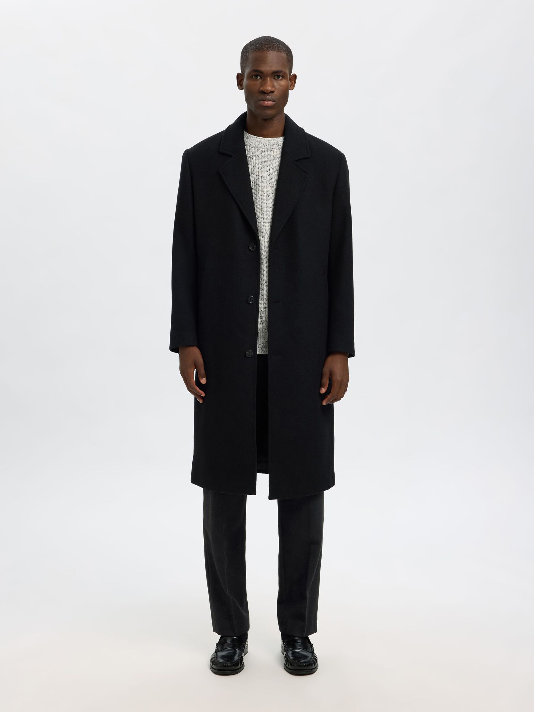 196 STRAIGHT FIT BUKSER, Black, highres