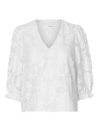 BLOMSTERPRINTET BLUSE, Bright White, highres