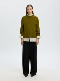 CASHMERE BLEND PULLOVER, Fir Green, highres