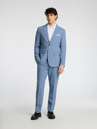SLIM FIT EINREIHIGER BLAZER, Stonewash, highres