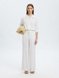 VISCOSE MÉLANGÉE PANTALON, Snow White, highres