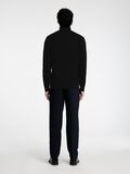 Selected ZIPPED HIGH NECK KNITTED CARDIGAN, Black, highres - 16096883_Black_004.jpg