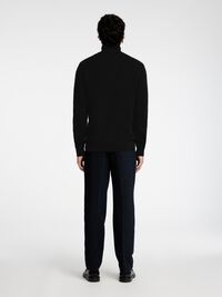 HØY HALS MED GLIDELÅS STRIKKET CARDIGAN, Black, highres