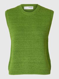 COTTON BLEND KNITTED VEST, Spindle Tree, highres