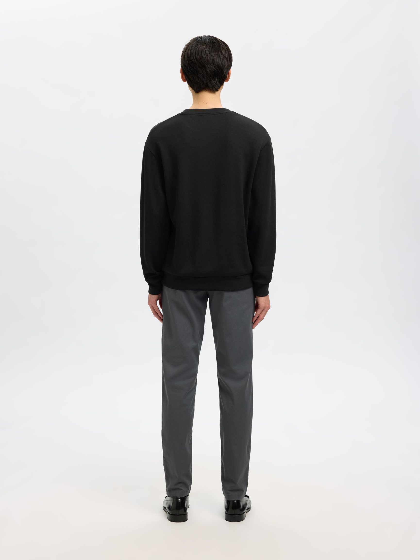 VISCOSE BLEND SWEATSHIRT, Black, highres