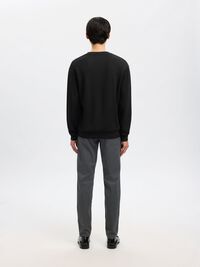 VISCOSE BLEND SWEATSHIRT, Black, highres
