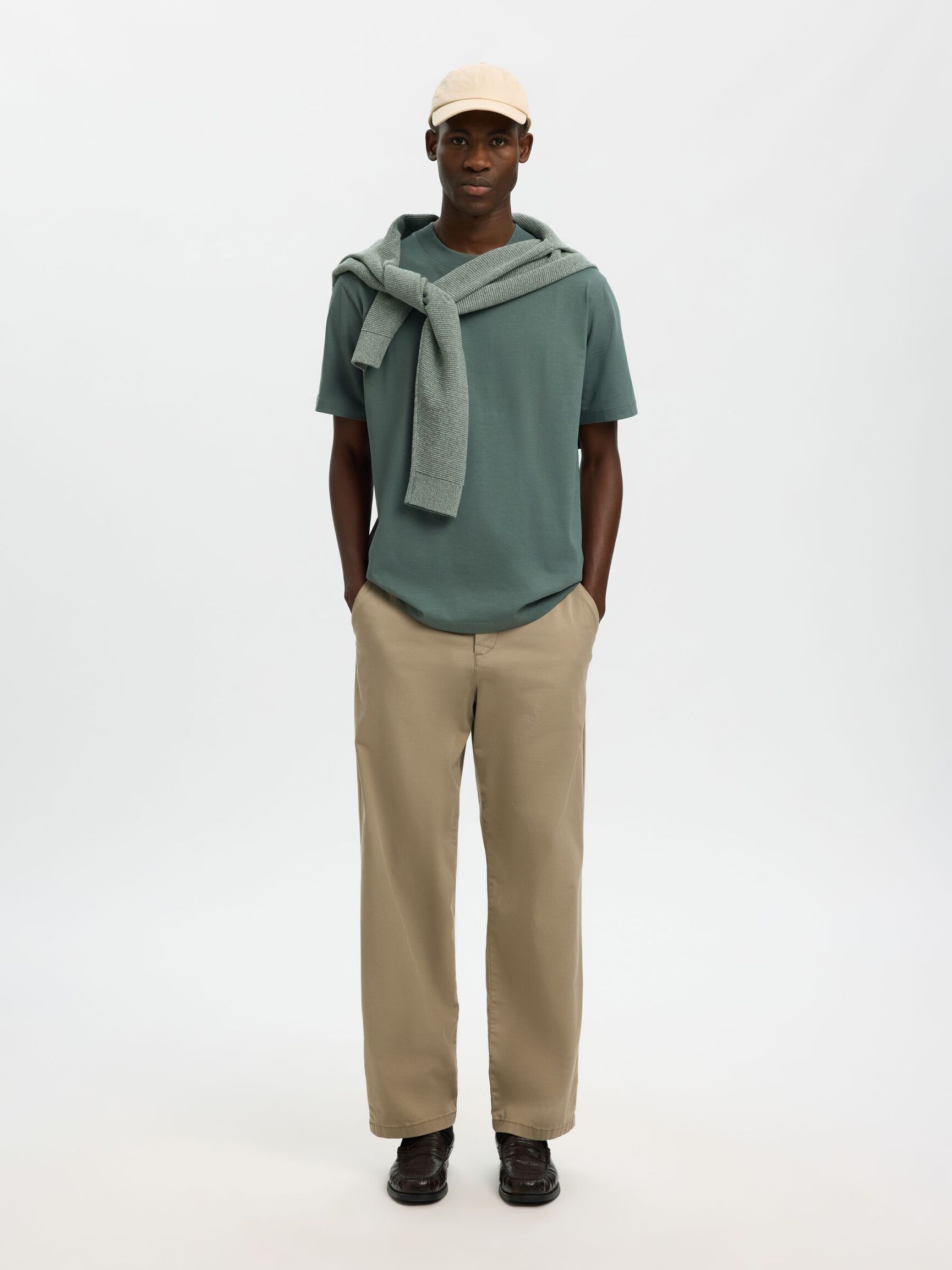 SHORT-SLEEVED RELAXED FIT T-SHIRT, Balsam Green, highres