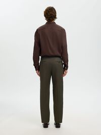 REGULAR FIT LEINEN HOSE, Peat, highres