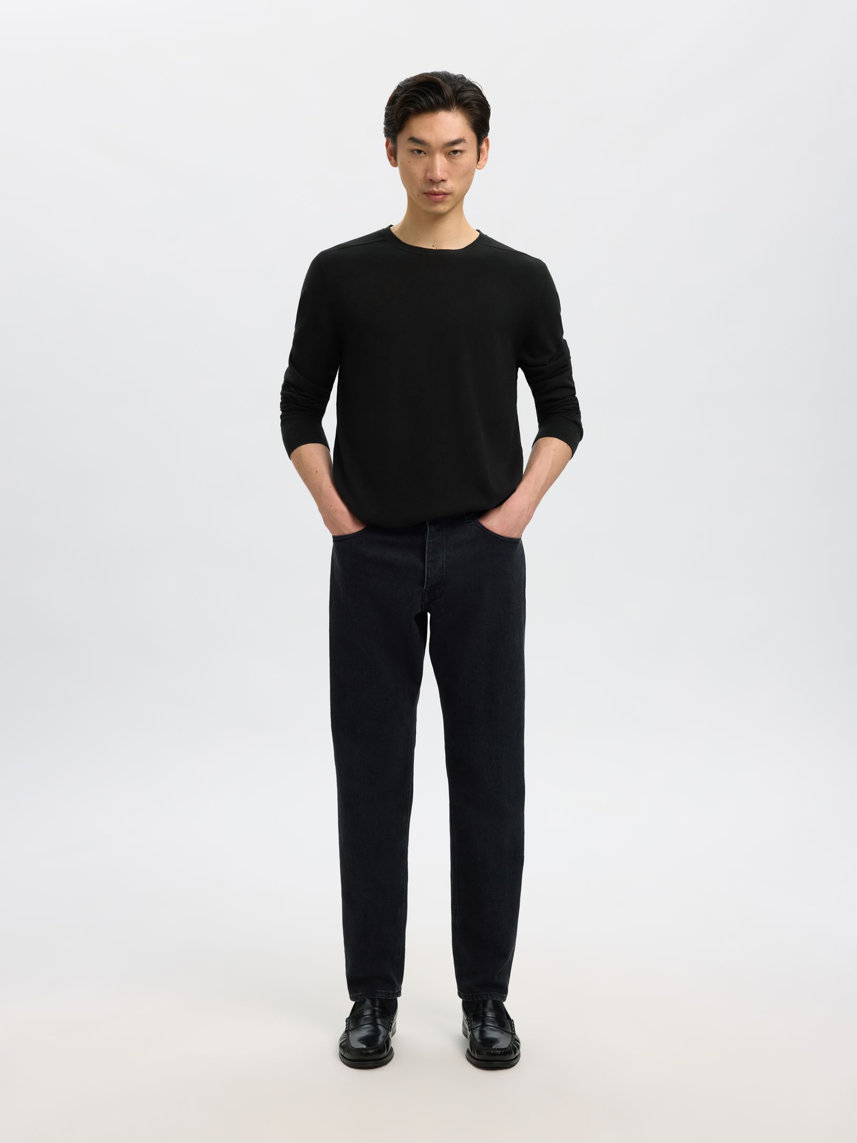 MAGLIONE GIROCOLLO, Black, highres
