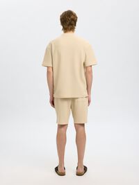 RELAXED FIT WAFFELMUSTER T-SHIRT, Fog, highres