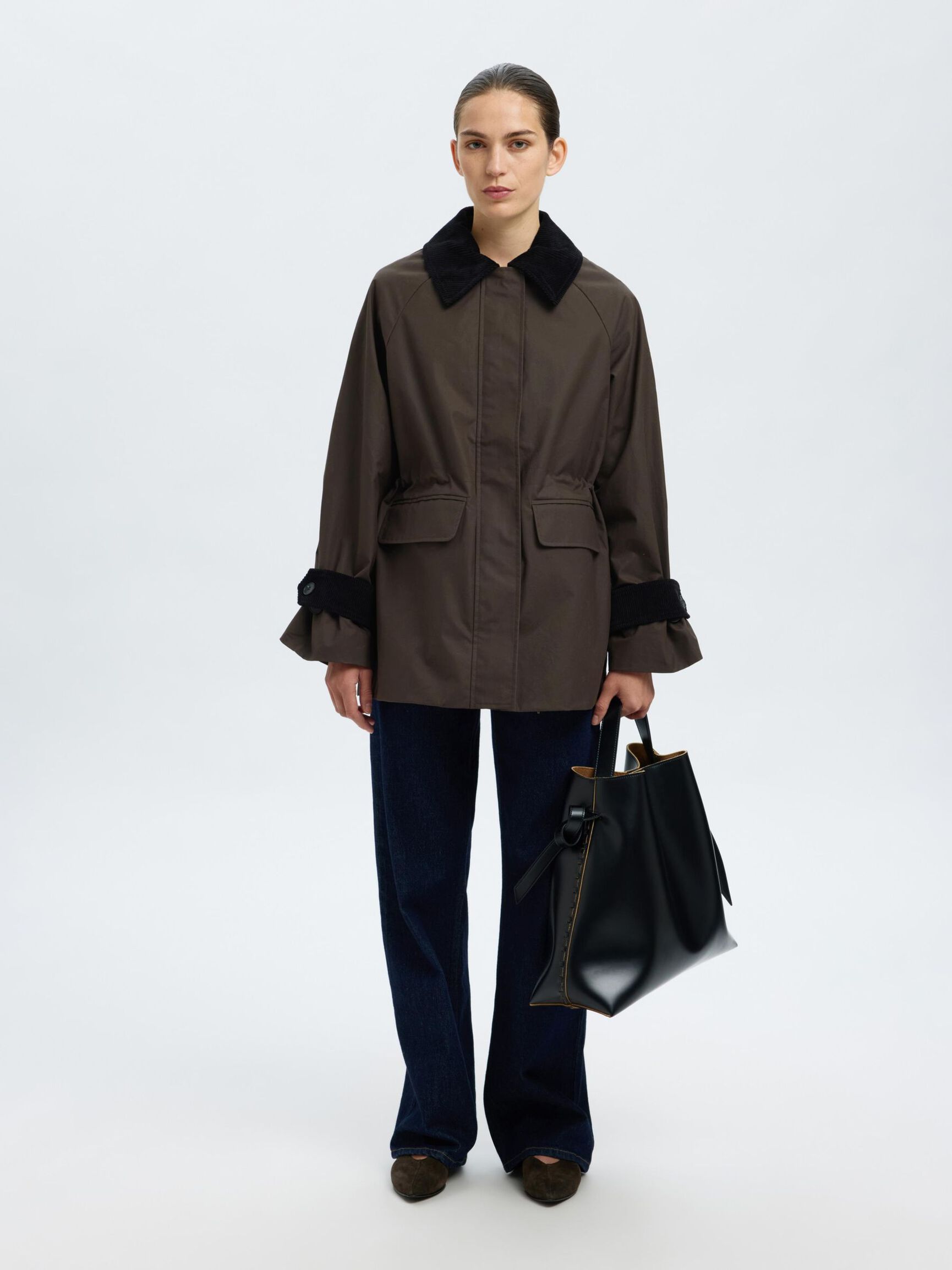 WAXED COTTON JACKET, Delicioso, highres