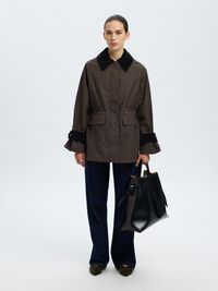 WAXED COTTON JACKET, Delicioso, highres