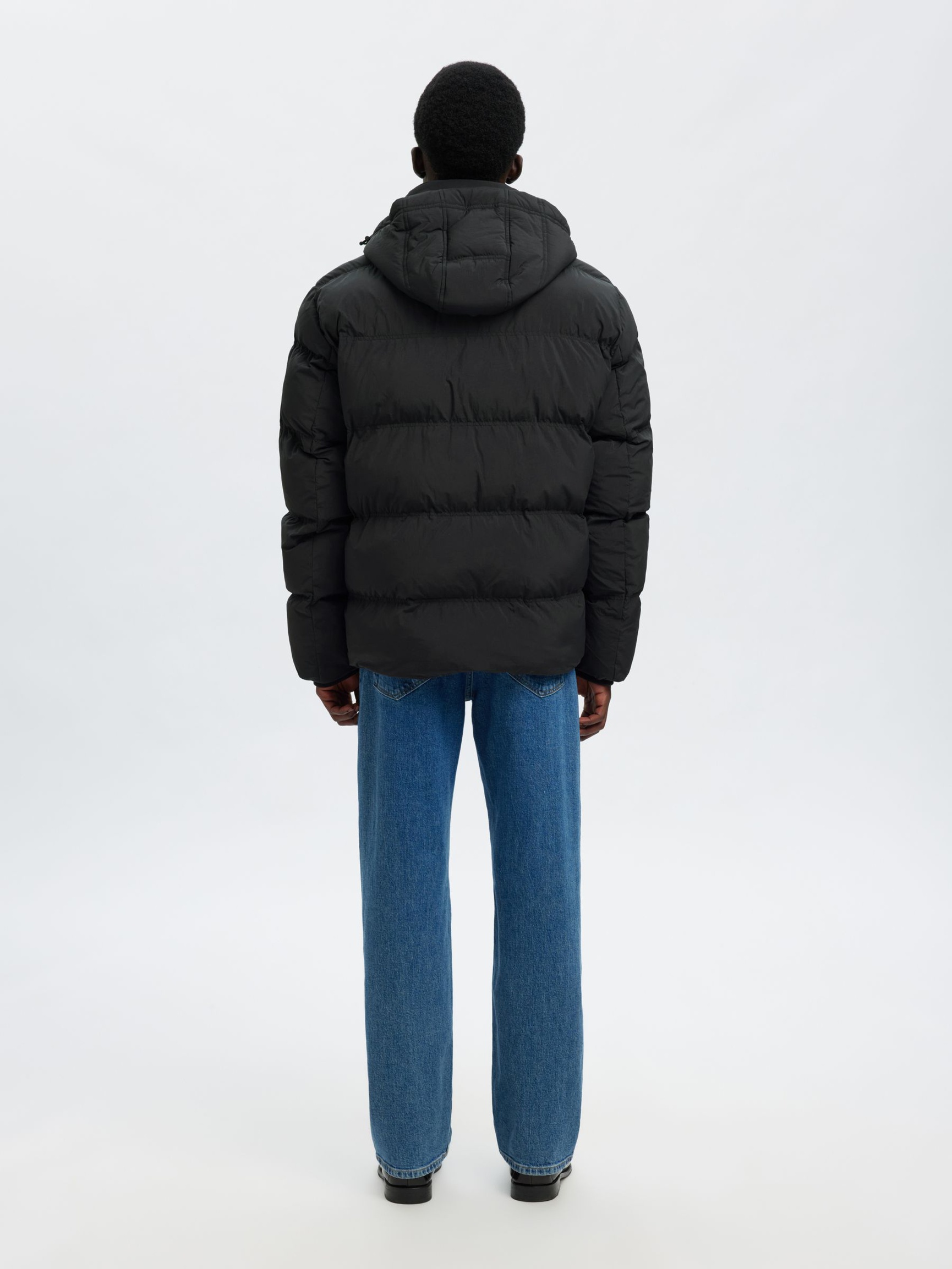 PADDED PUFFER JACKET, Black, highres