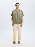 Selected SATIN SHORT SLEEVED SHIRT, Vetiver, highres - 16098137_Vetiver_005.jpg