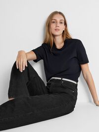 BOXY T-SHIRT, Black, highres