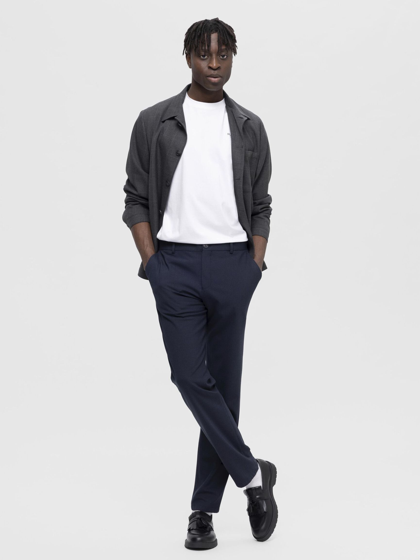 175 SLIM-FIT TROUSERS, Dark Sapphire, highres