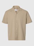 Selected SEERSUCKER SHORT SLEEVED SHIRT, Pure Cashmere, highres - 16097618_PureCashmere_001.jpg