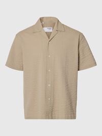 SEERSUCKER KORTÆRMET SKJORTE, Pure Cashmere, highres