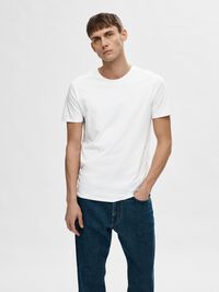 KORTÆRMET T-SHIRT, Bright White, highres