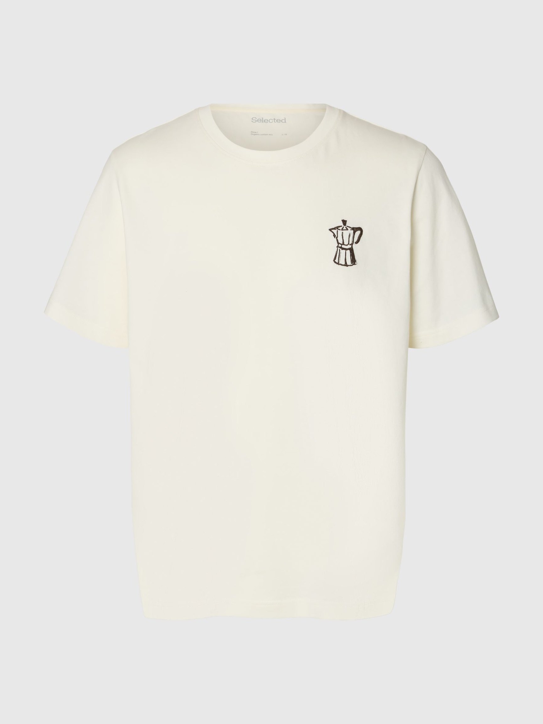 REGULAR FIT BOMULD T-SHIRT, Egret, highres