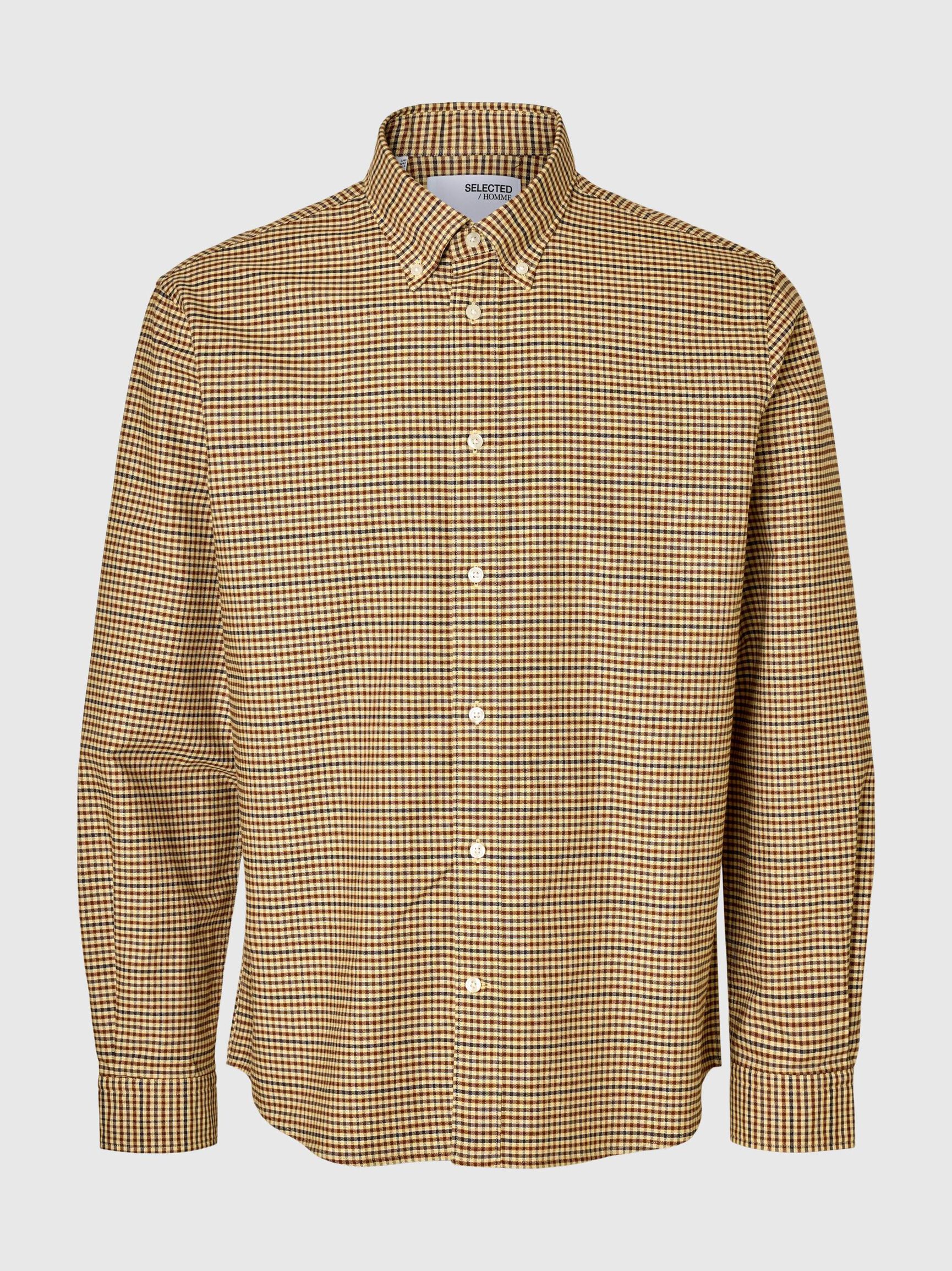 REGULAR FIT BAUMWOLL BUTTON DOWN HEMD, Sand, highres